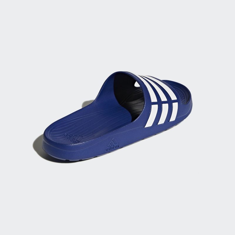 Adidas รองเท้าแตะ Duramo Slides | True Blue/White/True Blue ( G14309 ) - Image 3