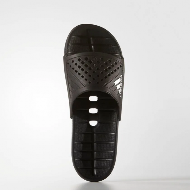 Adidas รองเท้าแตะ Kyaso Slides | Core Black/Metallic Silver/Core Black ( S78121 ) - Image 4