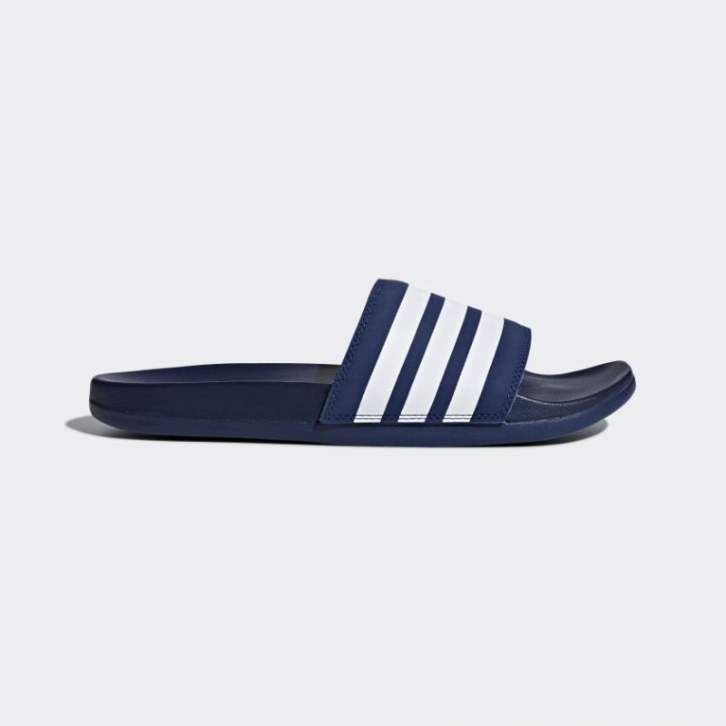 Adidas รองเท้าแตะ Adilette Comfort Slides | Dark Blue/Cloud White/Dark Blue ( B42114 )