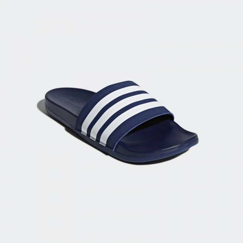 Adidas รองเท้าแตะ Adilette Comfort Slides | Dark Blue/Cloud White/Dark Blue ( B42114 ) - Image 2