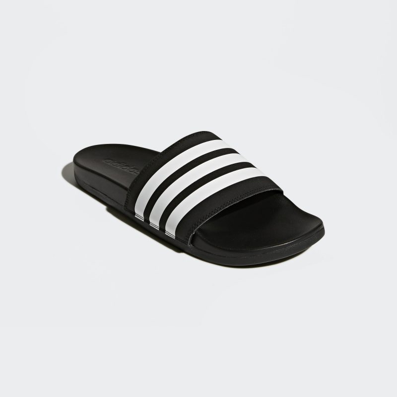Adidas รองเท้าแตะ Adilette Cloudfoam Plus Stripes | Core Black/Cloud White/Core Black ( AP9971 ) - Image 2