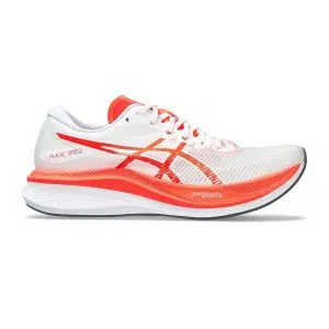 Asics รองเท้าวิ่งผู้ชาย Magic Speed 3 | White/Sunrise Red ( 1011B848-100 )