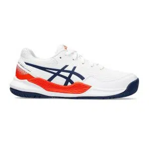 Asics รองเท้าเทนนิสเด็ก Gel-Resolution 9 GS | White/Blue Expanse ( 1044A067-103 )