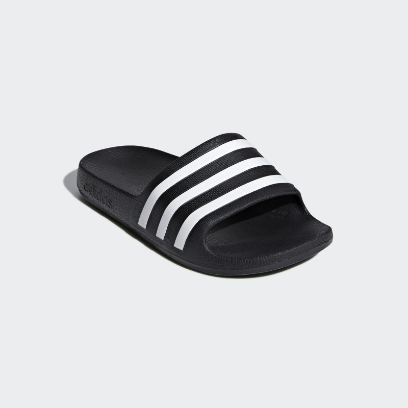 Adidas รองเท้าแตะเด็ก Adilette Aqua Slides Kids | Core Black/Cloud White/Core Black ( F35556 ) - Image 2