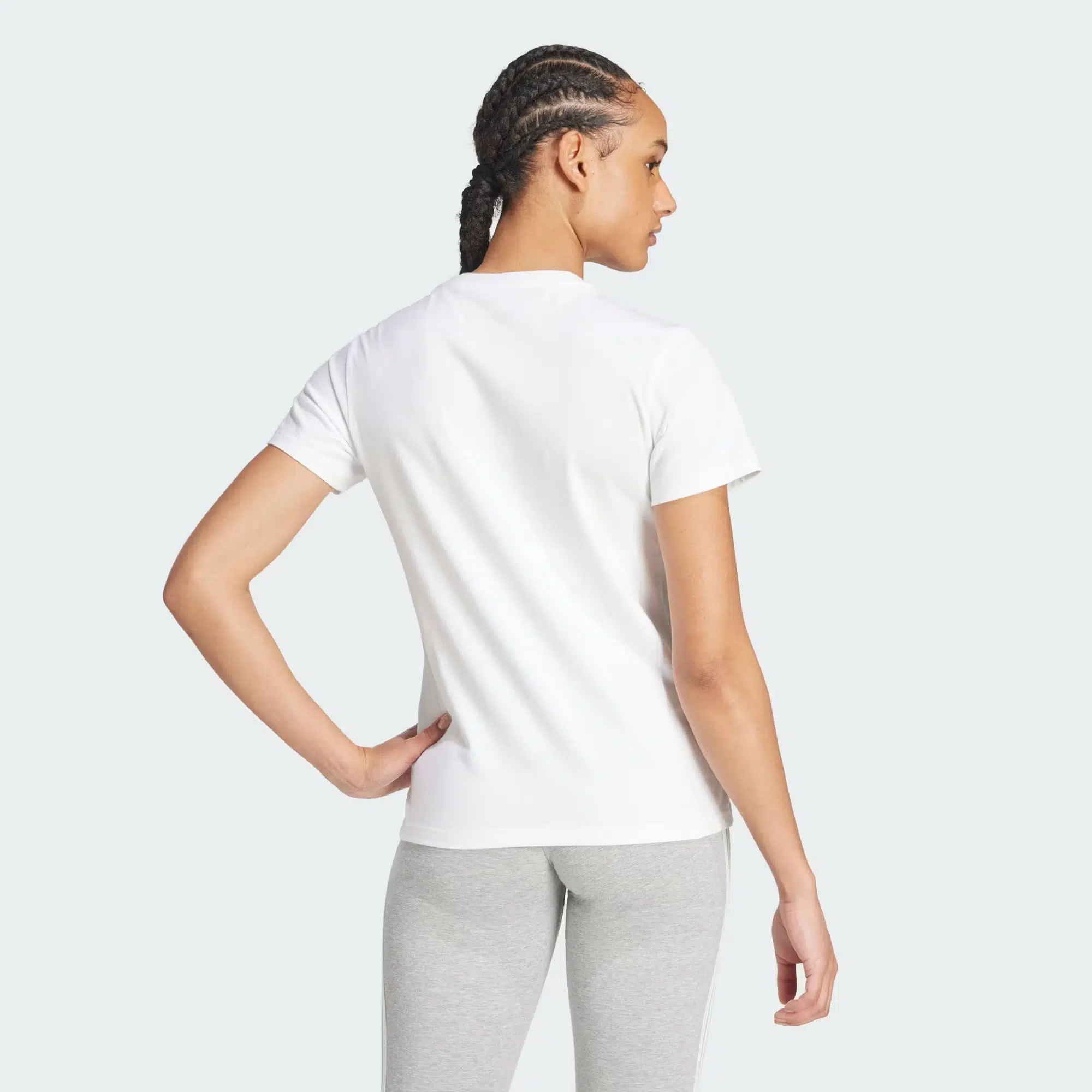 Adidas เสื้อยืดผู้หญิง Essentials Logo Tee | White/Black ( GL0649 ) - Image 3