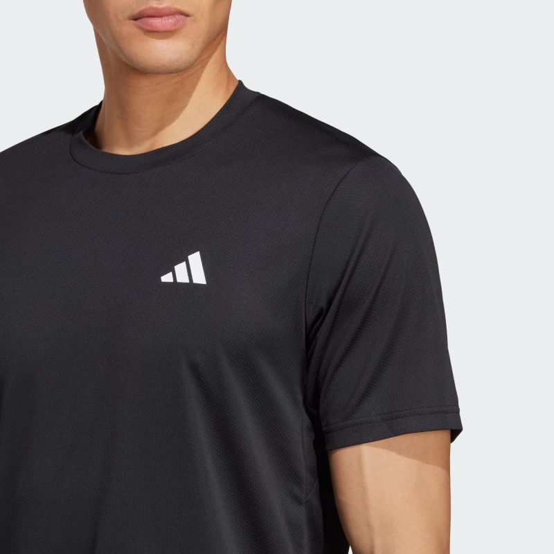 Adidas เสื้อกีฬาผู้ชาย Train Essentials Training Tee | Black/White ( IC7428 ) - Image 5