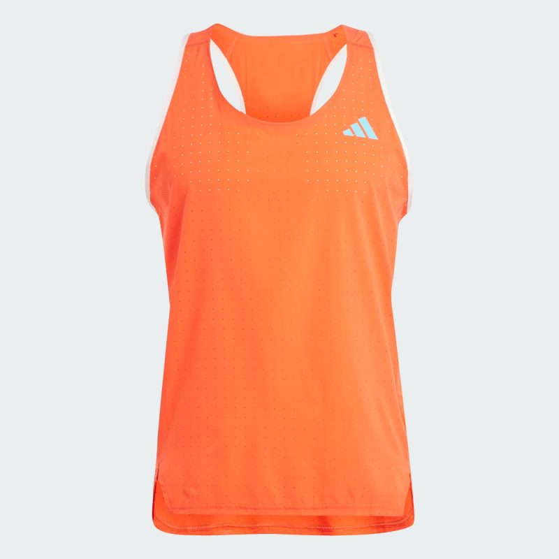 Adidas เสื้อกีฬาผู้ชาย Adizero Running Singlet | Bright Red/Bright Red ( IQ4926 )