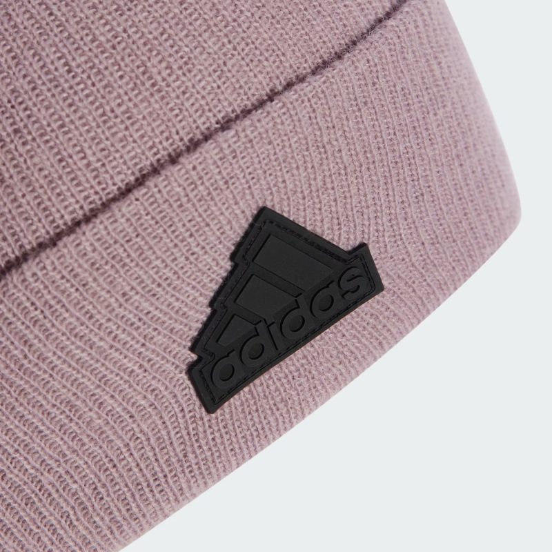 Adidas หมวกบีนนี่ COLD.RDY Tech Cuff Beanie | Preloved Fig/Black ( IR7913 ) - Image 3