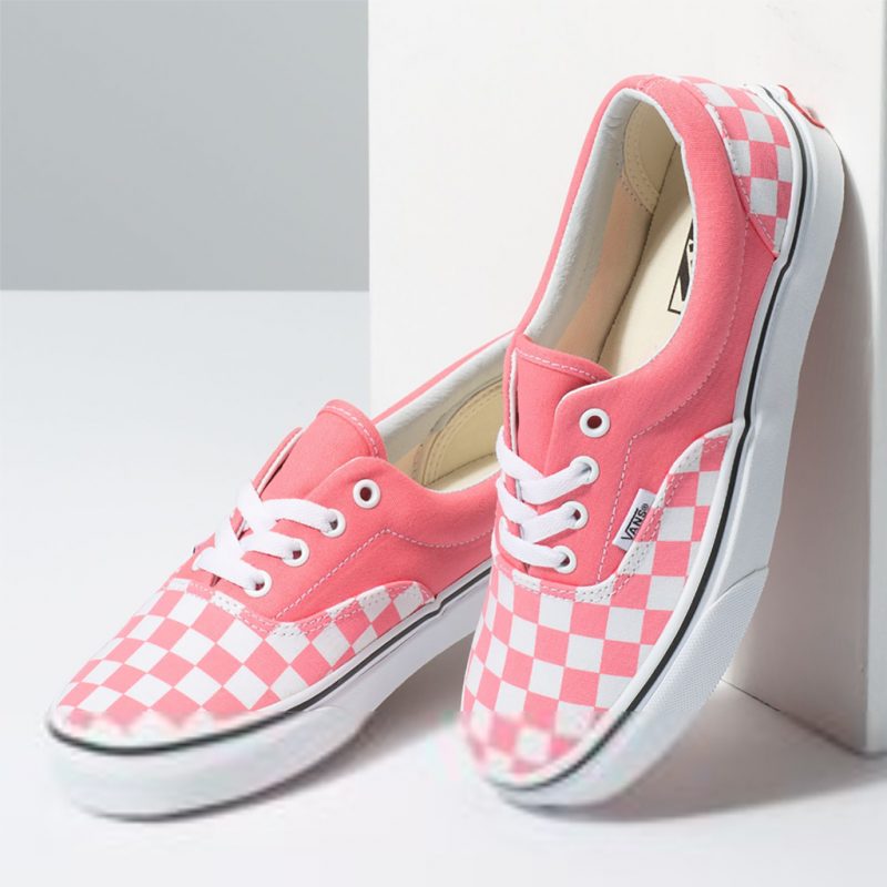 Vans รองเท้าผ้าใบ Era Checkerboard | Strawberry Pink/True White ( VN0A38FRVOX ) - Image 11