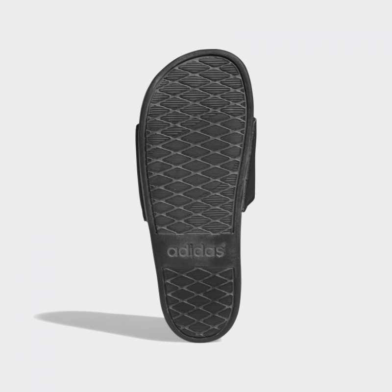Adidas รองเท้าแตะ Adilette Comfort Slides | Core Black/Gold Metallic/Core Black ( B41742 ) - Image 6
