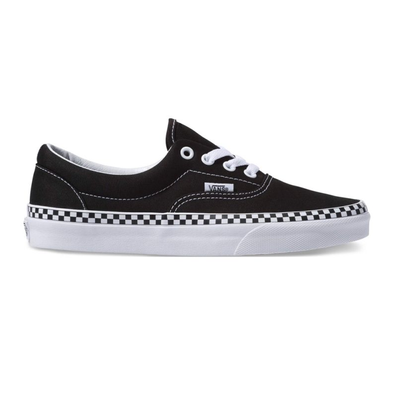 Vans รองเท้าผ้าใบ Era Check Foxing | Black/True White ( VN0A38FRVOS )