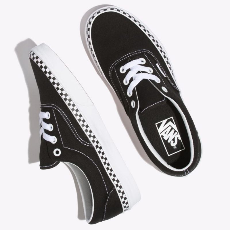 Vans รองเท้าผ้าใบ Era Check Foxing | Black/True White ( VN0A38FRVOS ) - Image 7