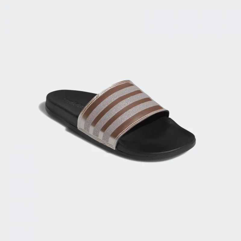 Adidas รองเท้าแตะ Adilette Comfort Slides | Grey/Grey/Core Black ( B75679 ) - Image 2