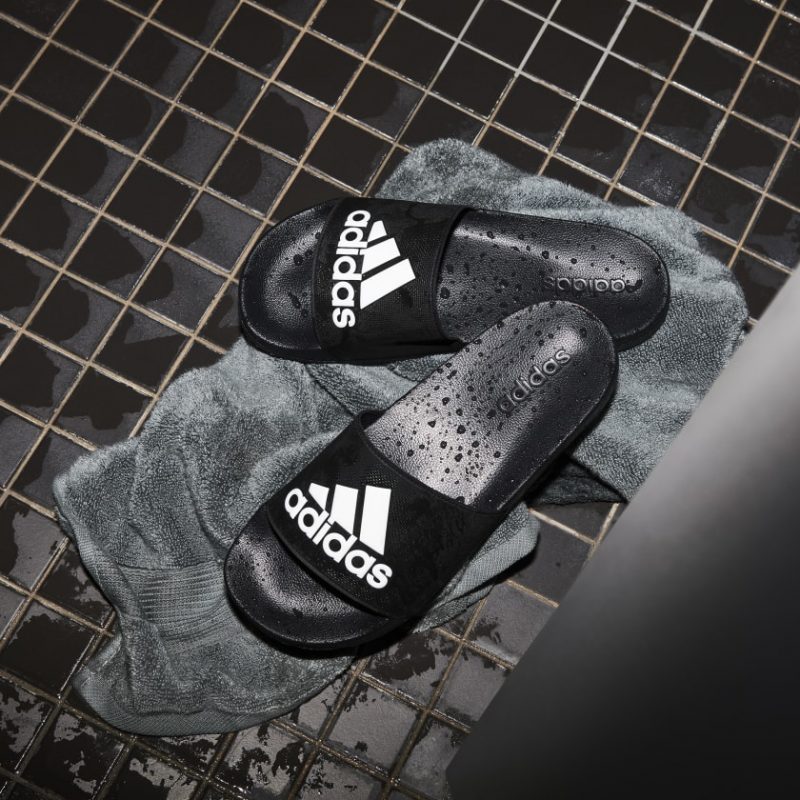 Adidas รองเท้าแตะ Adilette Shower Slides | Core Black/Cloud White/Core Black ( F34770 ) - Image 11