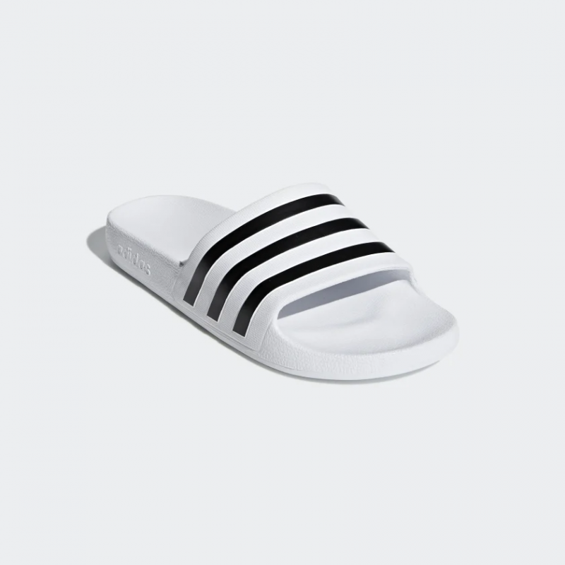 Adidas รองเท้าแตะ Adilette Aqua Slides | Cloud White/Core Black/Cloud White ( F35539 ) - Image 2