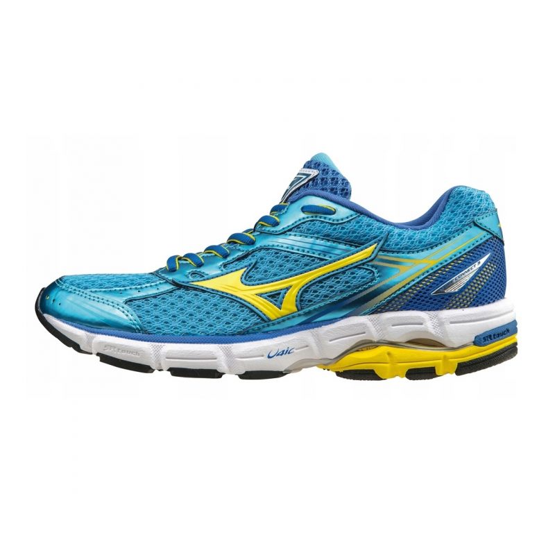 Mizuno รองเท้าวิ่งผู้หญิง Wave Connect 3 | Capri/Yellow/Dazzling Blue ( J1GD164848 )