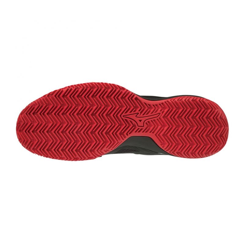Mizuno รองเท้าเทนนิสผู้ชาย Wave Intense Tour 5 AC | Black/White/Tomato ( 61GA190009 ) - Image 3