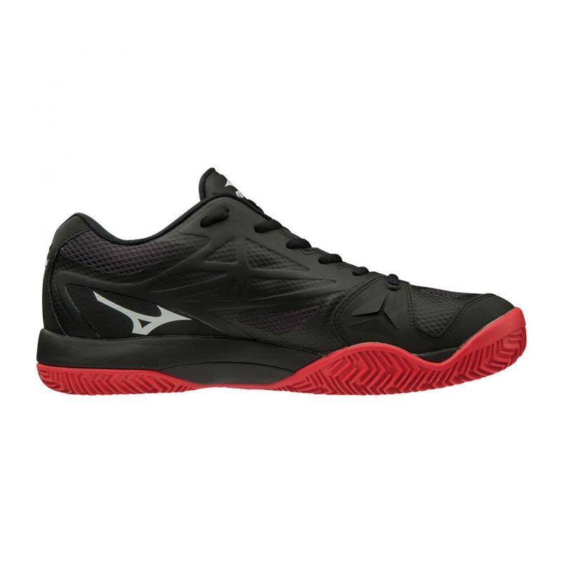 Mizuno รองเท้าเทนนิสผู้ชาย Wave Intense Tour 5 AC | Black/White/Tomato ( 61GA190009 ) - Image 4