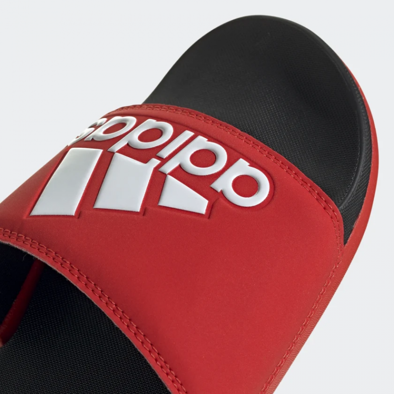 Adidas รองเท้าแตะ Adilette Comfort Slides | Active Red/Cloud White/Core Black ( F34722 ) - Image 7