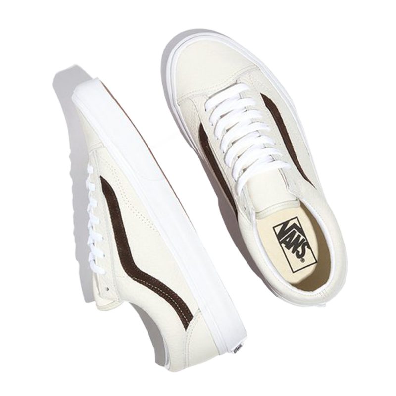 Vans รองเท้าผ้าใบ Style 36 | Grain Leather/White Asparagus ( VN0A3DZ3TWU ) - Image 8