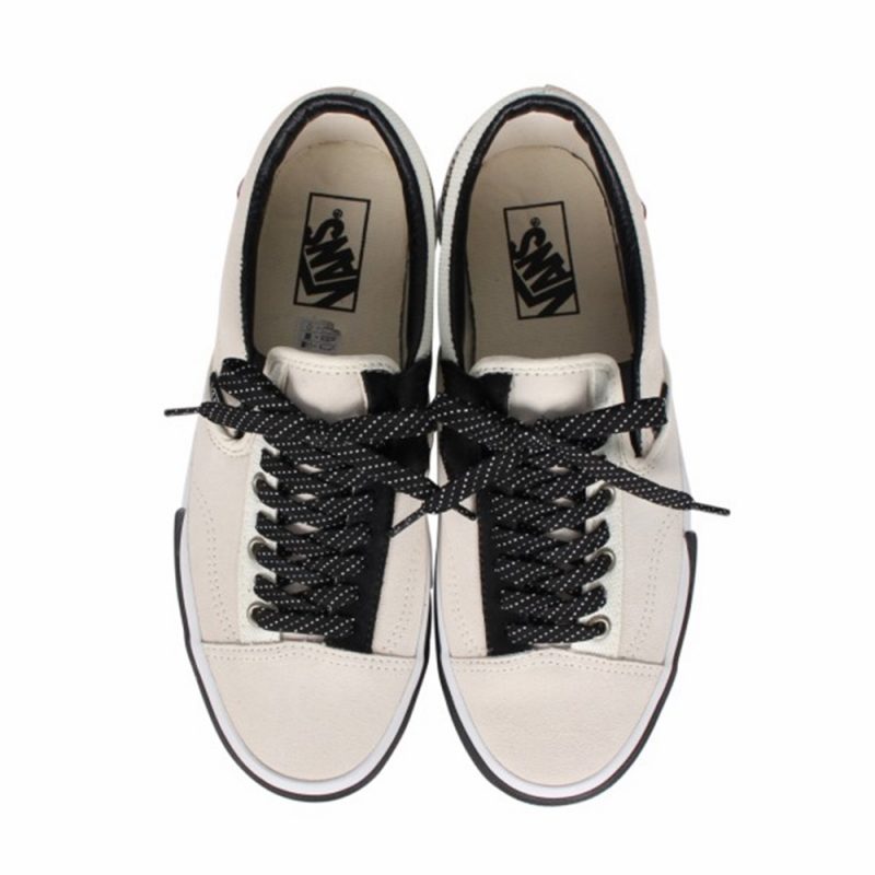 Vans รองเท้าผ้าใบ Slip-On Cap Reflective | Marshmallow/Black ( VN0A3WM5TUU ) - Image 7