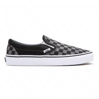 Vans รองเท้าผ้าใบ Classic Slip-On Checkerboard | Black/Pewter Checkerboard ( VN000EYEBPJ )