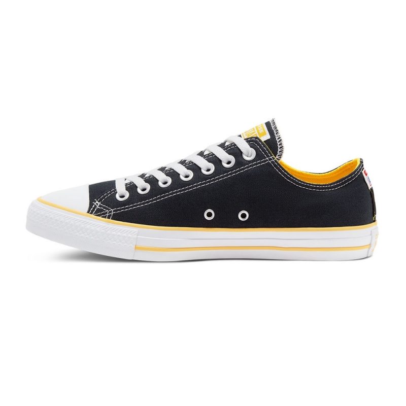 Converse รองเท้าผ้าใบ Chuck Taylor All Star Logo Stacked Ox | Black/Amarillo/White ( 167175CS0BK ) - Image 3