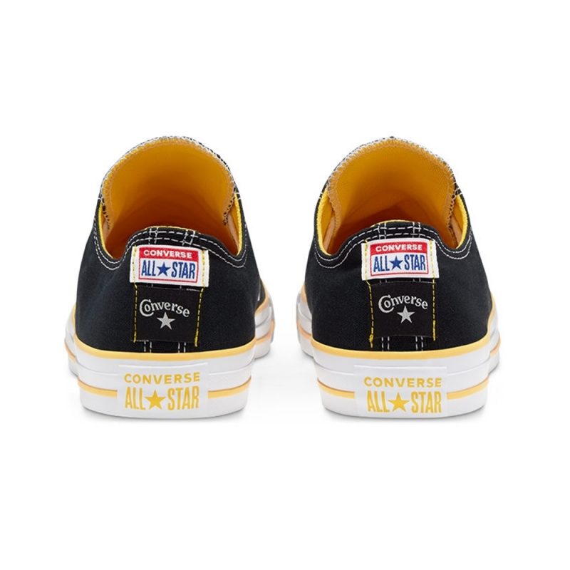 Converse รองเท้าผ้าใบ Chuck Taylor All Star Logo Stacked Ox | Black/Amarillo/White ( 167175CS0BK ) - Image 4