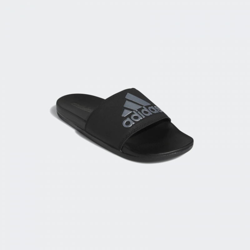 Adidas รองเท้าแตะ Adilette Comfort Slides | Core Black/Silver Metallic/Core Black ( G28386 ) - Image 2