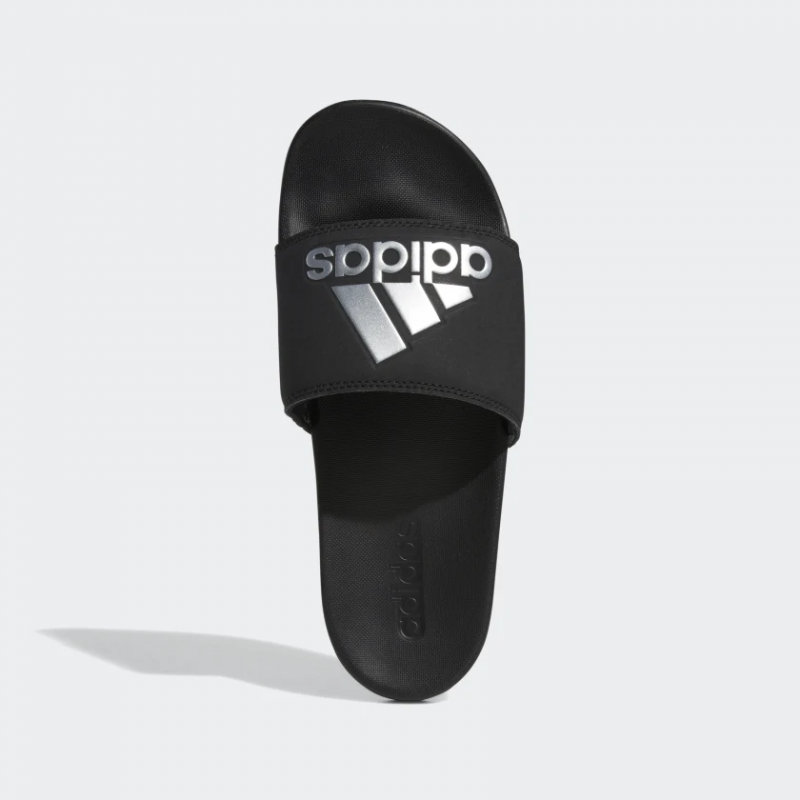 Adidas รองเท้าแตะ Adilette Comfort Slides | Core Black/Silver Metallic/Core Black ( G28386 ) - Image 5