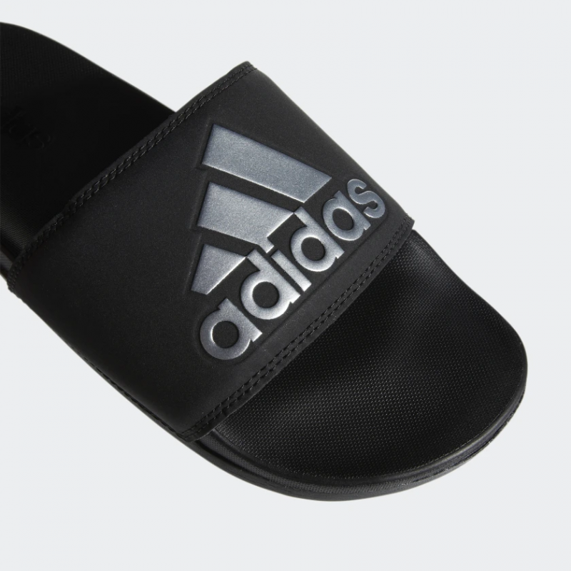 Adidas รองเท้าแตะ Adilette Comfort Slides | Core Black/Silver Metallic/Core Black ( G28386 ) - Image 7