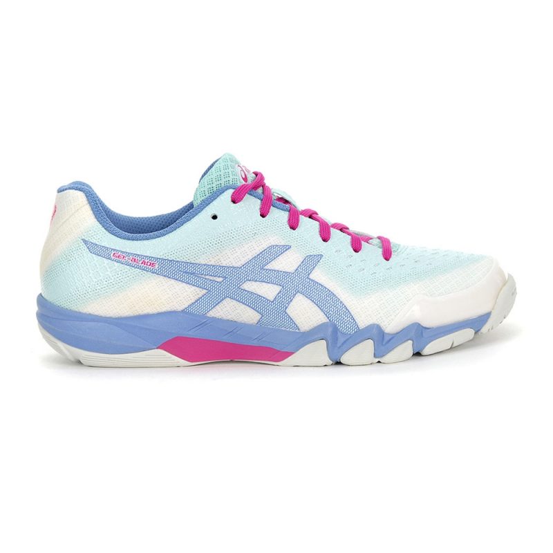 Asics รองเท้าแบดมินตันผู้หญิง Gel-Blade 6 | White/Icy Morning ( R753N-117 )