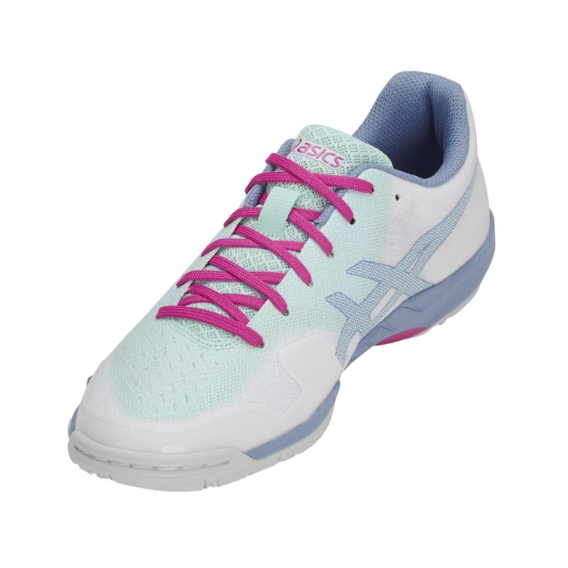 Asics รองเท้าแบดมินตันผู้หญิง Gel-Blade 6 | White/Icy Morning ( R753N-117 ) - Image 4