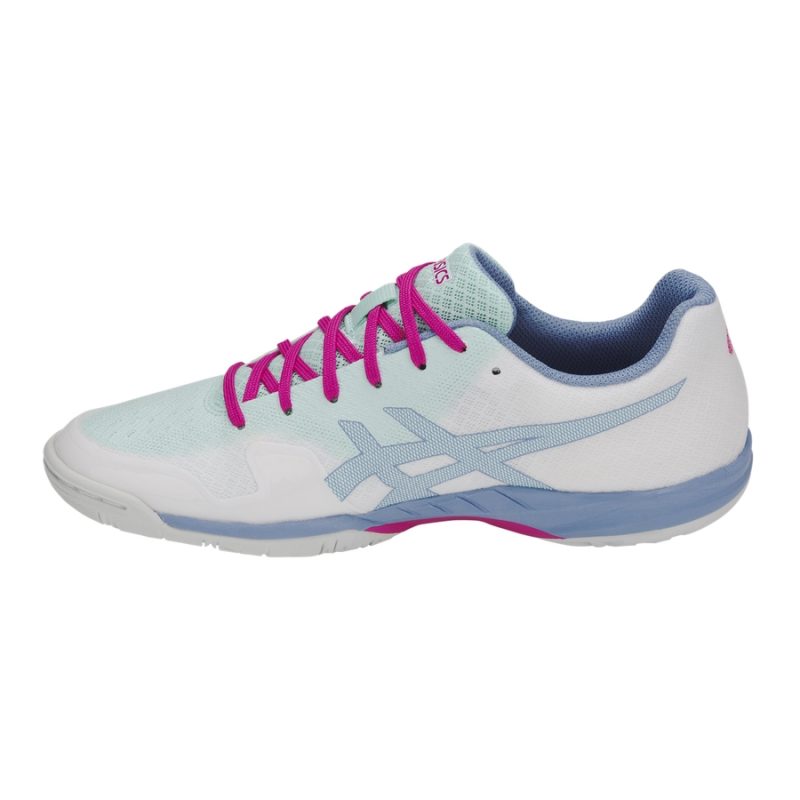 Asics รองเท้าแบดมินตันผู้หญิง Gel-Blade 6 | White/Icy Morning ( R753N-117 ) - Image 5