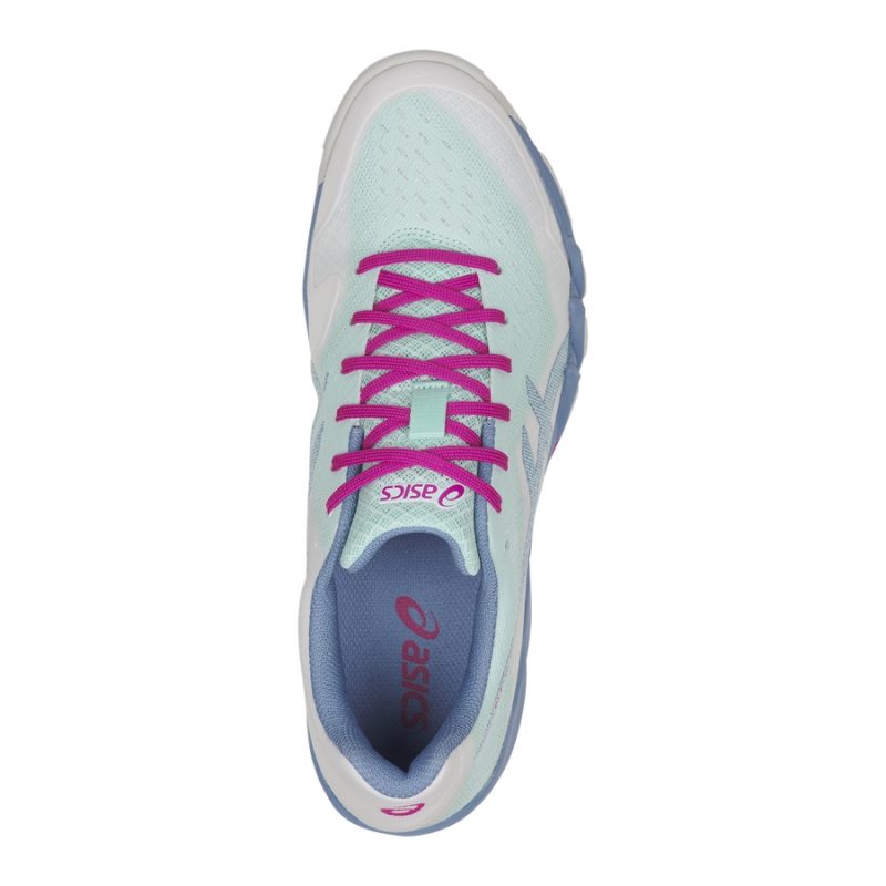 Asics รองเท้าแบดมินตันผู้หญิง Gel-Blade 6 | White/Icy Morning ( R753N-117 ) - Image 6