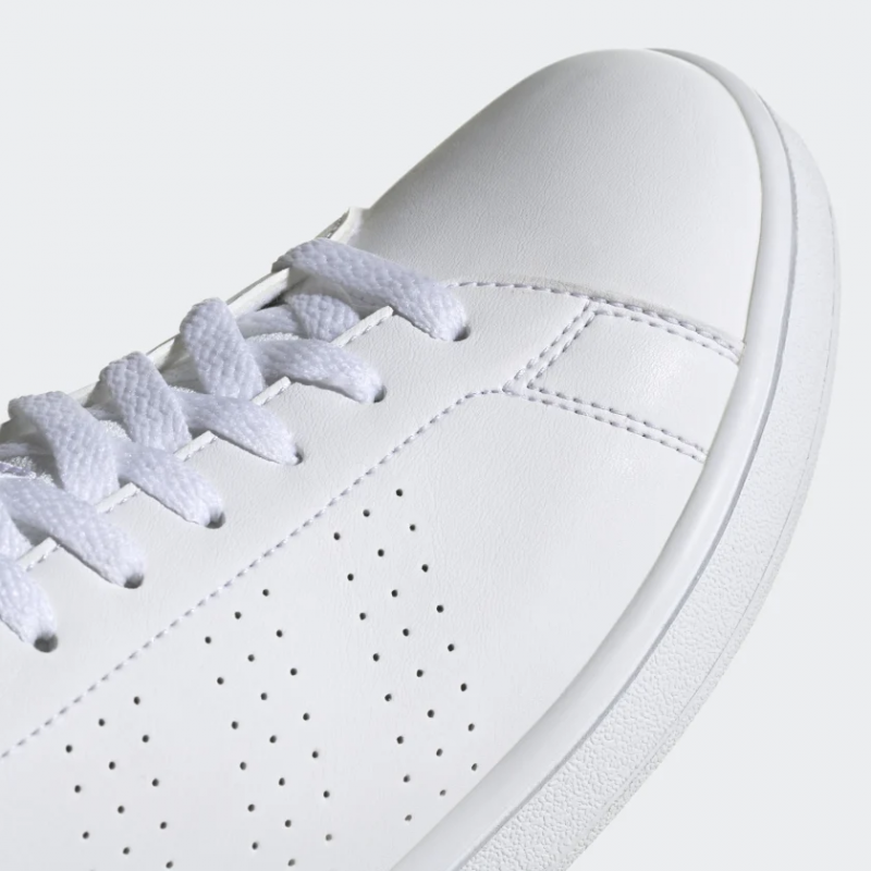 Adidas รองเท้าผ้าใบผู้ชาย Advantage Base | Cloud White/Cloud White/Raw White ( EE7692 ) - Image 9