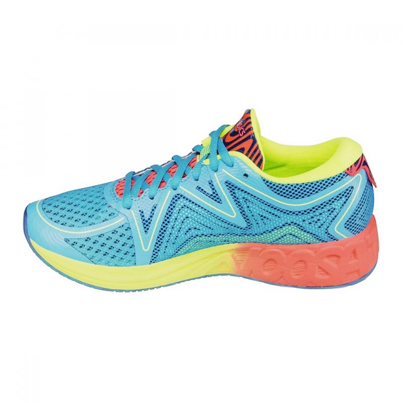 Asics รองเท้าวิ่งผู้หญิง Noosa FF | Aquarium/Flash Coral/Safety Yellow ( T772N-3906 ) - Image 4