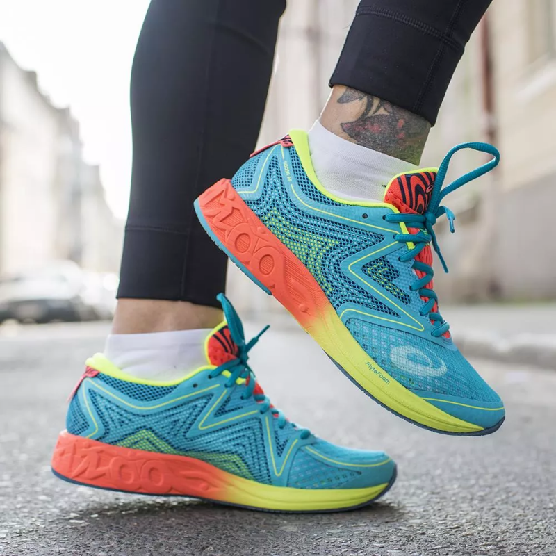 Asics รองเท้าวิ่งผู้หญิง Noosa FF | Aquarium/Flash Coral/Safety Yellow ( T772N-3906 ) - Image 9