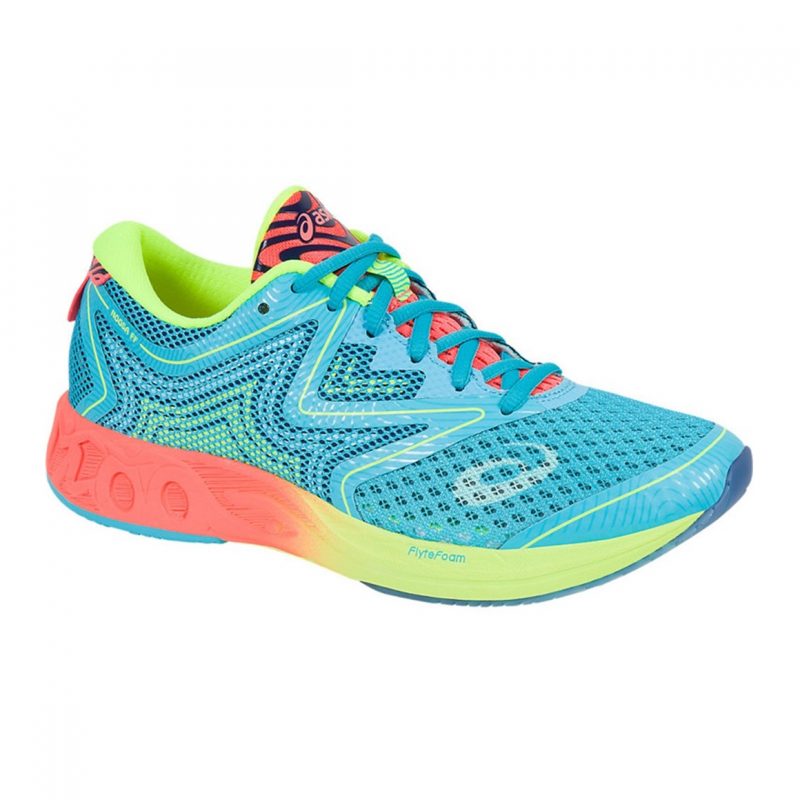 Asics รองเท้าวิ่งผู้หญิง Noosa FF | Aquarium/Flash Coral/Safety Yellow ( T772N-3906 ) - Image 2