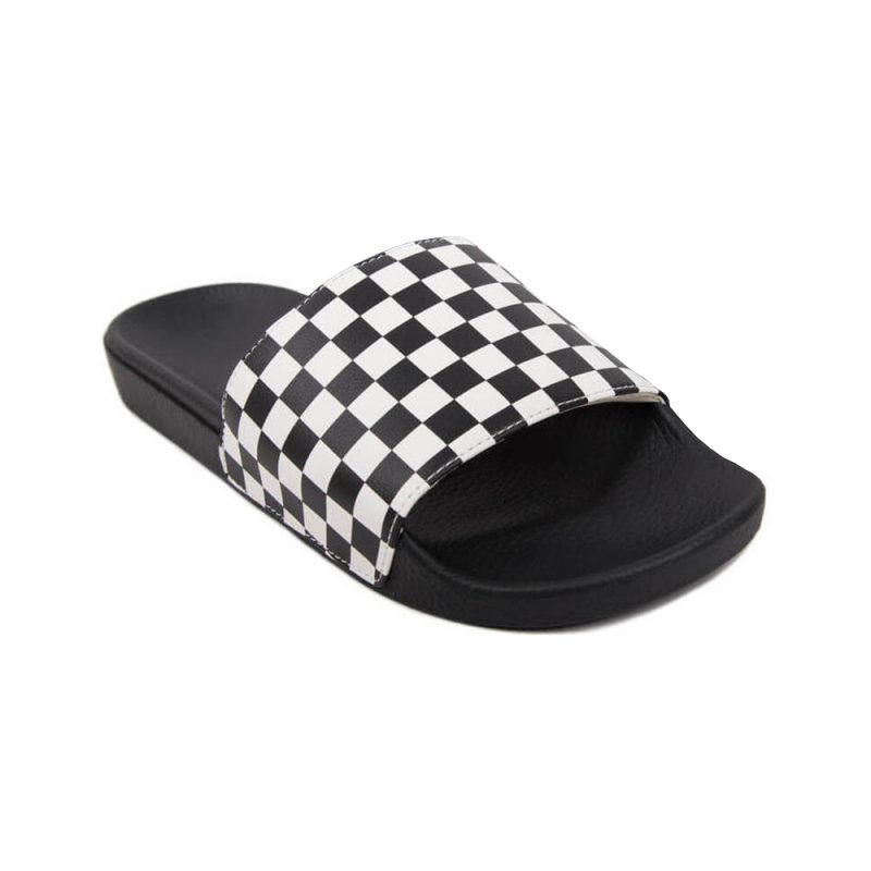 Vans รองเท้าแตะ Slide-On Checkerboard Sandals | Black/White ( VN0004KIIP9 ) - Image 9