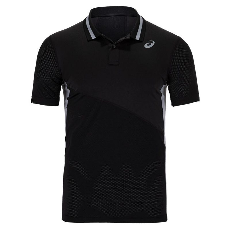 Asics เสื้อเทนนิสผู้ชาย Club Polo Shirt | Performance Black ( 2041A086-001 )