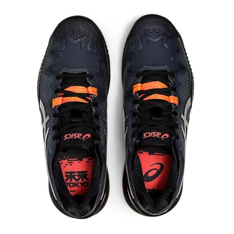 Asics รองเท้าเทนนิสผู้หญิง Gel-Resolution 8 L.E. | Black/Sunrise Red ( 1042A122-010 ) - Image 6