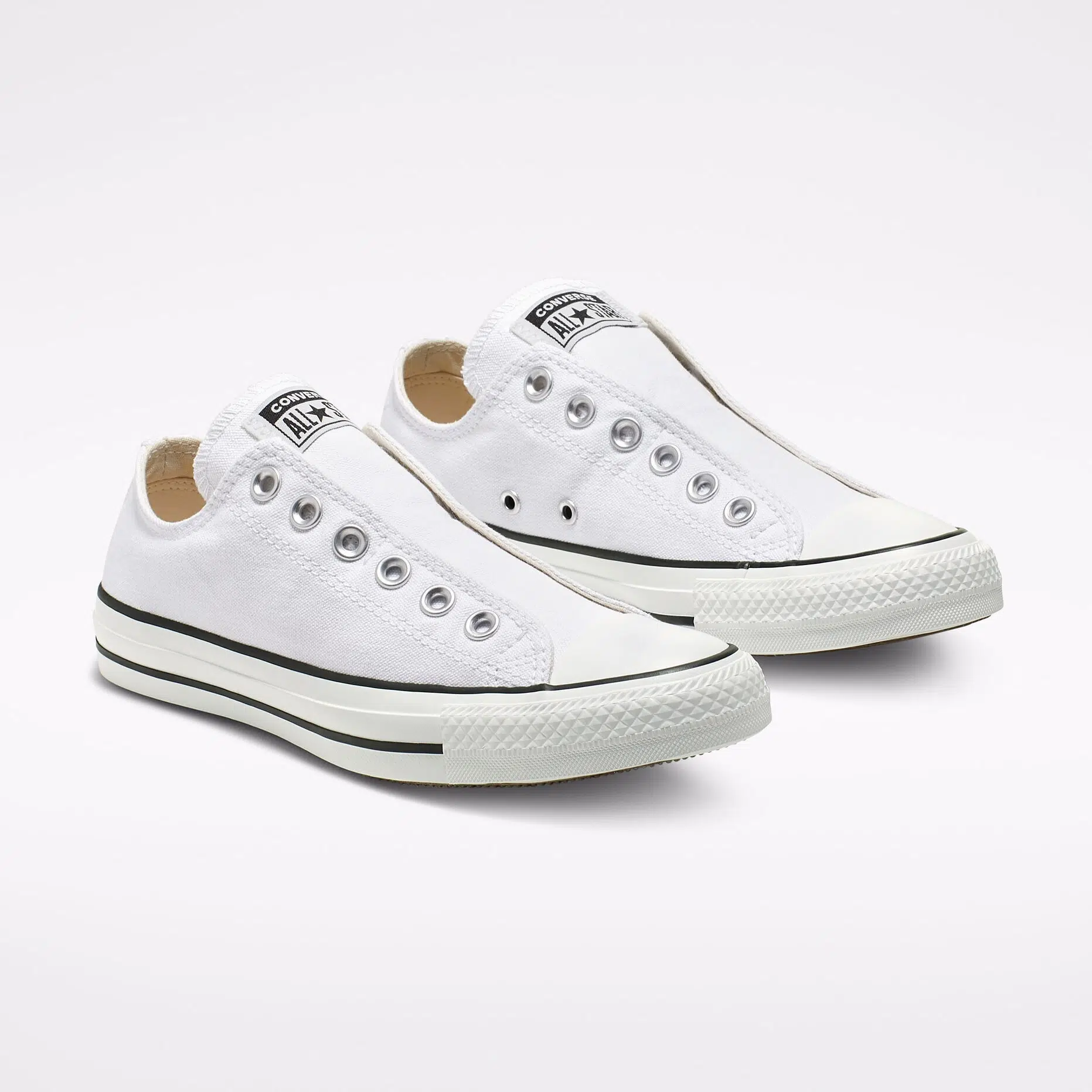 Converse รองเท้าผ้าใบ Chuck Taylor All Star Slip | White/Black/White ( 164301CH9WW ) - Image 5