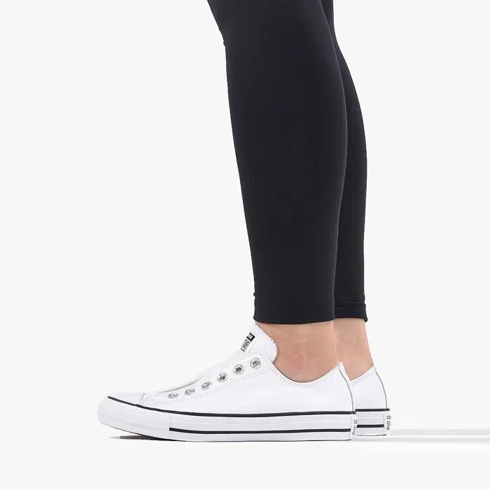 Converse รองเท้าผ้าใบ Chuck Taylor All Star Slip | White/Black/White ( 164301CH9WW ) - Image 8