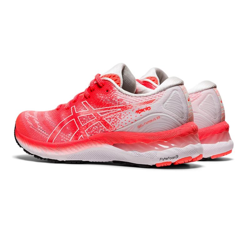 Asics รองเท้าวิ่งผู้หญิง Gel-Nimbus 23 Tokyo | Sunrise Red/White ( 1012B140-600 ) - Image 3