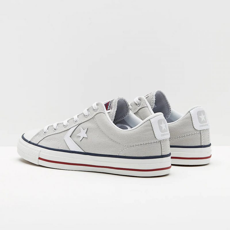 Converse รองเท้าผ้าใบ Star Player Ox | Cloud Grey/White ( 144148CGY ) - Image 4