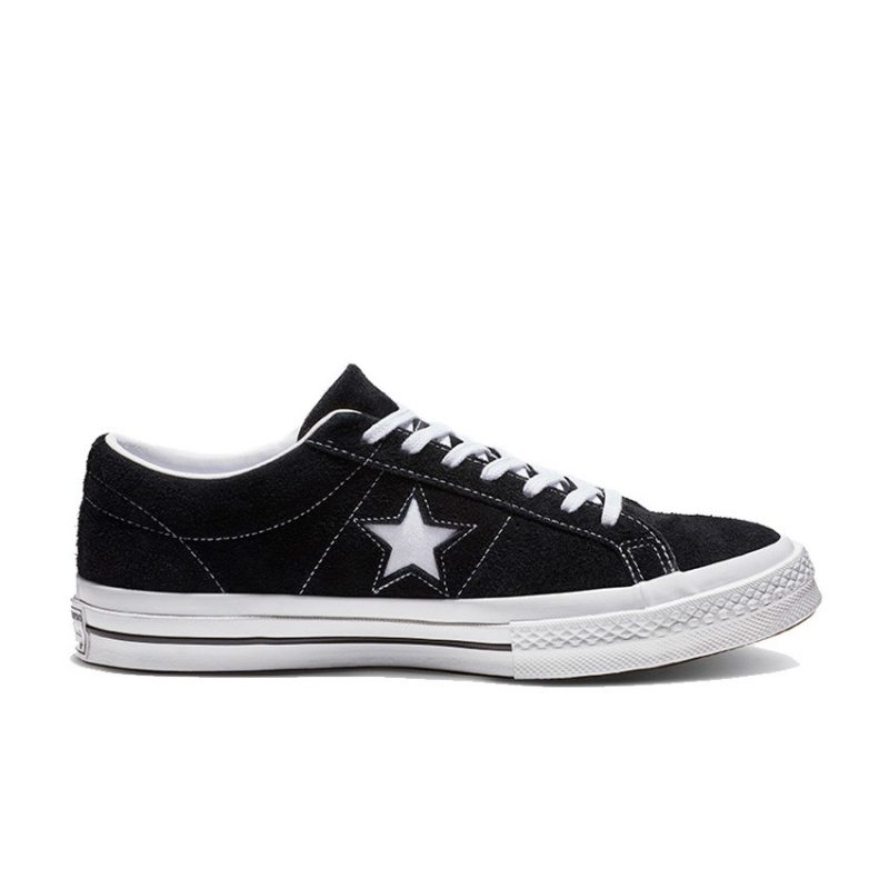 Converse รองเท้าผ้าใบ One Star Suede Ox | Black/White/White ( 158369CBK )