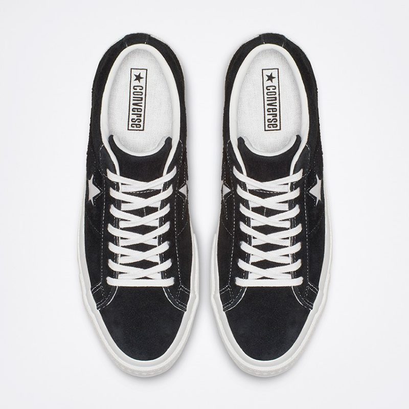 Converse รองเท้าผ้าใบ One Star Suede Ox | Black/White/White ( 158369CBK ) - Image 7