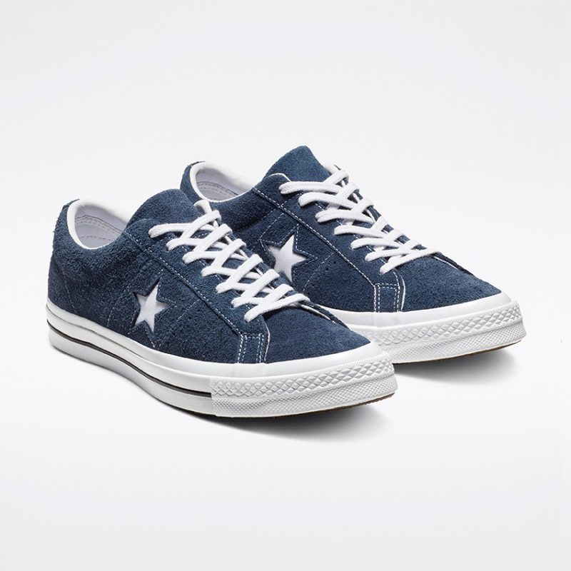 Converse รองเท้าผ้าใบ One Star Suede Ox | Navy/White/White ( 158371CNA ) - Image 5