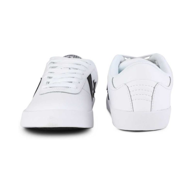 Converse รองเท้าผ้าใบผู้หญิง Point Star Leather Ox | White/White/Black ( 159796CWW ) - Image 6